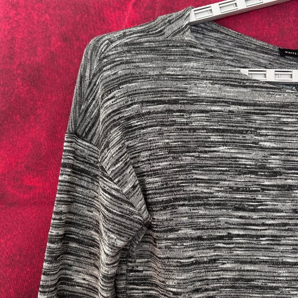 WHITE HOUSE BLACK MARKET WOMEN'S GRAY OPEN BACK SWEATER SIZE M - Picture 6 of 14